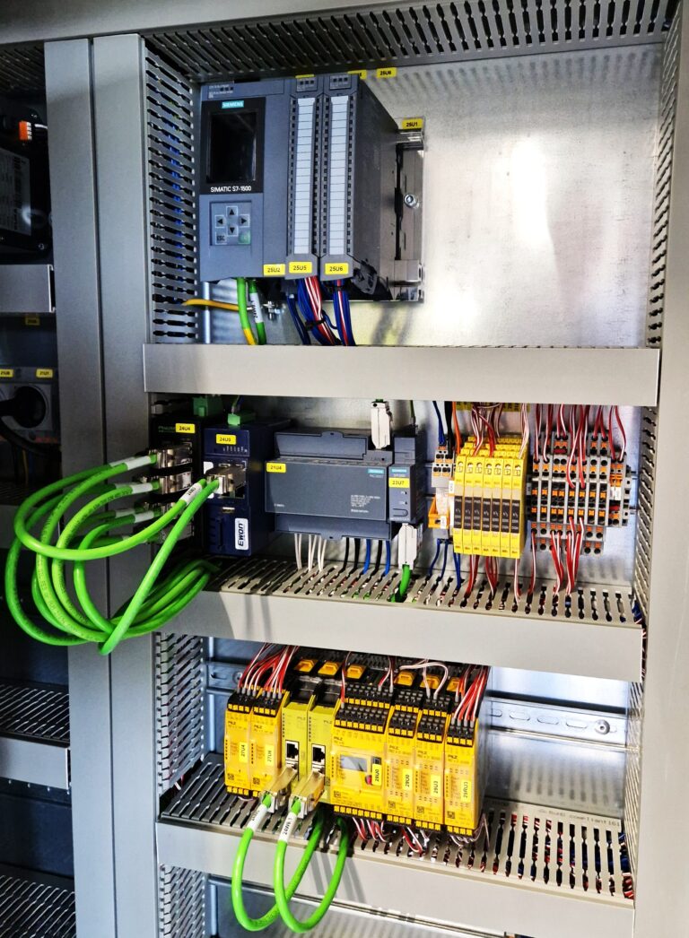 Siemens PLC and PILZ safety system in electrical cabinet
